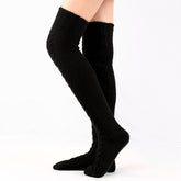 Autumn And Winter Knitting Knee Length Stockings Women's Lengthened Floor Stockings Wool Pile Stockings - Fashionner